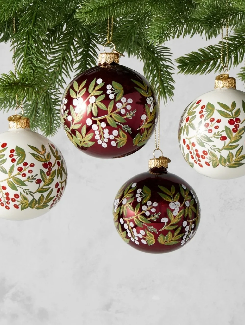 Williams Sonoma Hand-Blown Glass Ornaments
